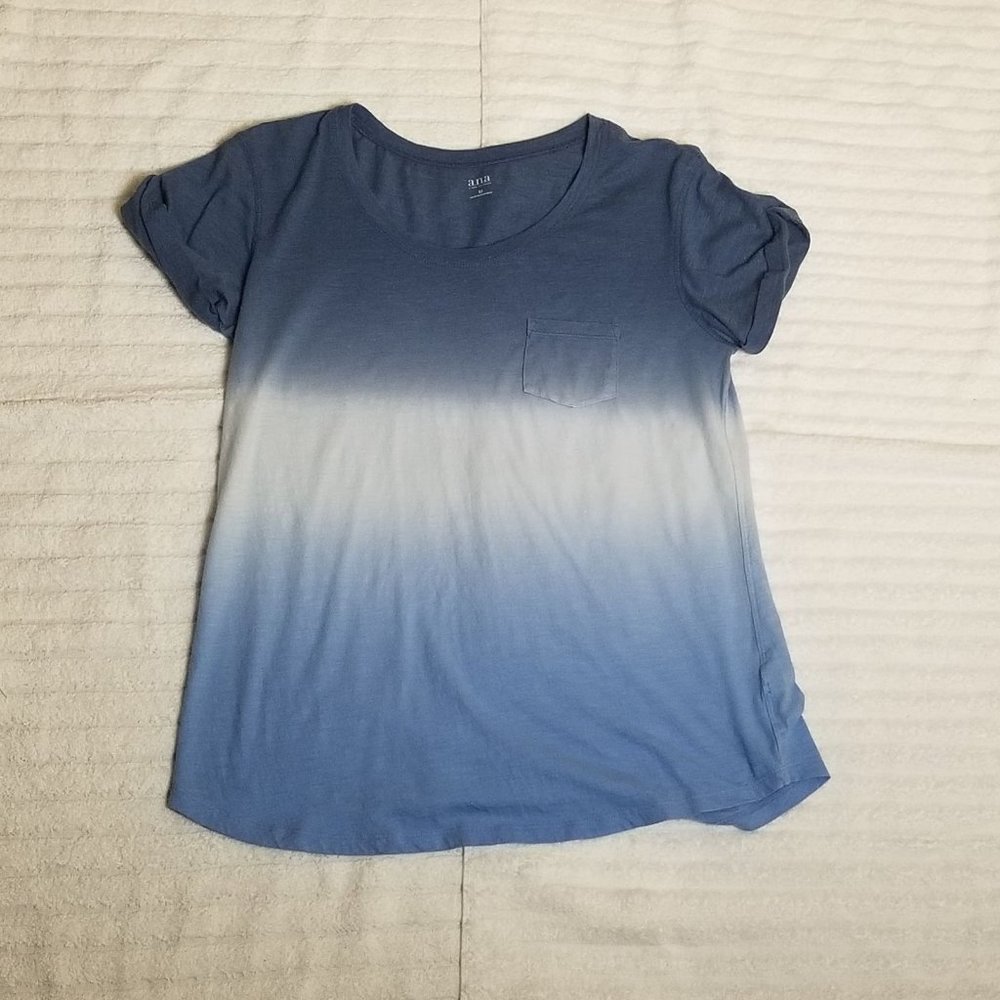 Size M Blue Tie Dye a.n.a Pocket Casual T-Shirt